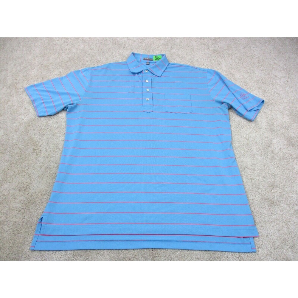 Peter Millar Polo Shirt Mens XL Blue Boulder Country Club Golf Summer Comfort - Picture 1 of 11